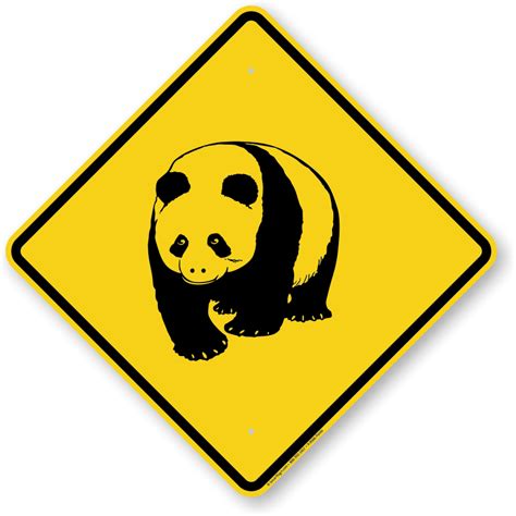 Panda Crossing Symbol Sign Ships Fast And Hassle Free Sku K 9506 Panda