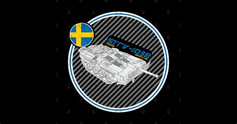 Strv 103b Swedish Main Battle Tank Print On Dark Swedish Tank
