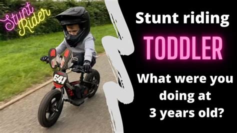 Stunt Riding Motorbikes At 3 Years Old Bike Tricks With Little