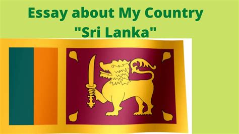Essay About My Country Sri Lanka Essay Sinhala Essay English