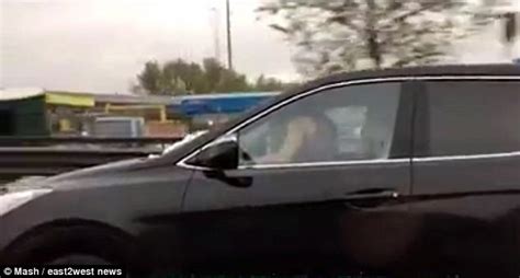 Russian Couple Have Sex In A Hyundai On The Motorway Daily Mail Online