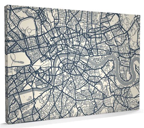 London Map Contemporary Art Print Box Canvas A3 To A1 V830 Ebay