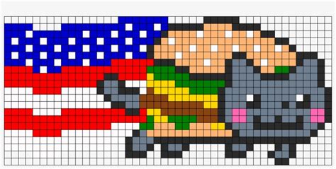 Nyan Cat Pixel Art Model De Desen Simplu