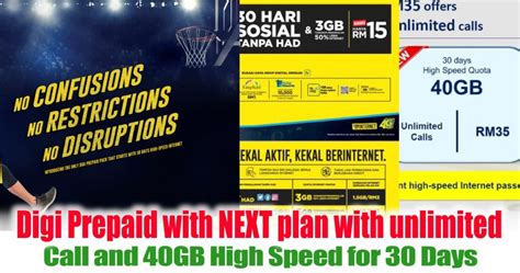 Whether it's celcom prepaid or celcom postpaid, you'll get top value for your money. Digi Prepaid with NEXT plan with unlimited Call and 40GB ...