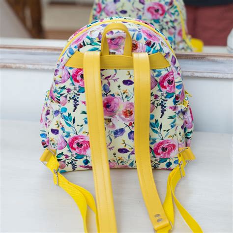 The Minni Mini Sized Backpack Yellow Floral Mini Backpack Etsy