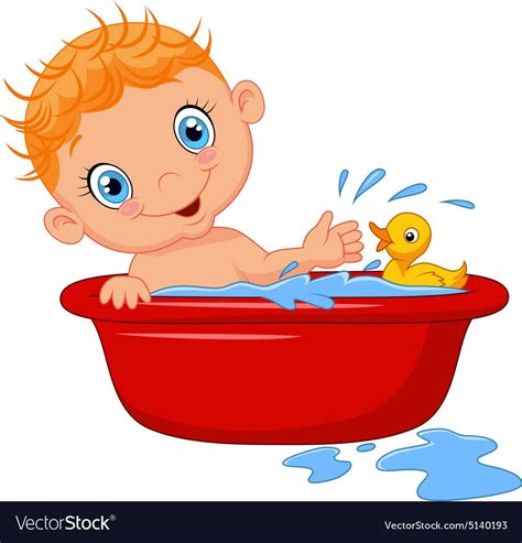 You can soften your towels with baking soda by mixing roughly a cup of baking soda in with your detergent before running the washing machine. Cartoon baby in a bubble bath splashing water vector image ...