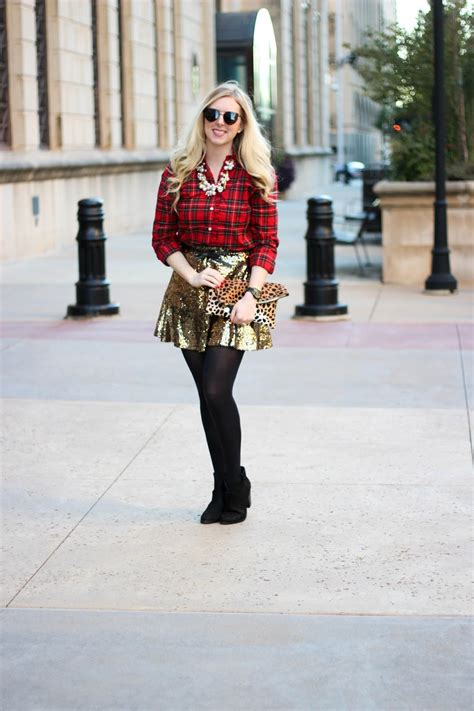Holiday Ready In Plaid Sequins