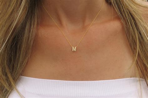 Goldfilled Initial Necklace Gold Letter Necklace Tiny Initial Necklace Delicate Gold