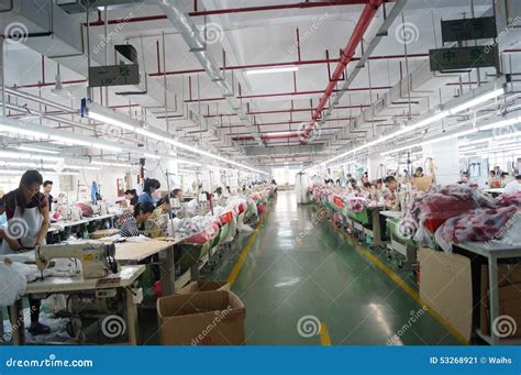 Shenzhen China Garment Factory Workshop Editorial Photo Image Of