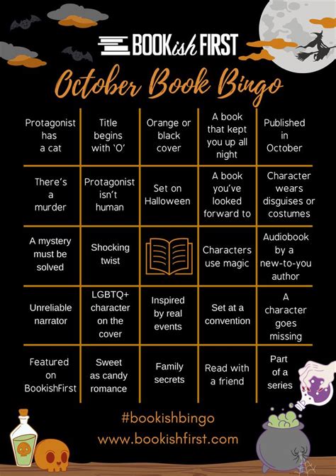 October Bookish Bingo Reading Challenge October Books Book Challenge