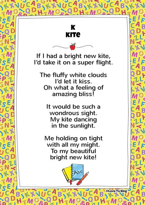 K Kite Phonics Song Free Video Song Lyrics And Activities