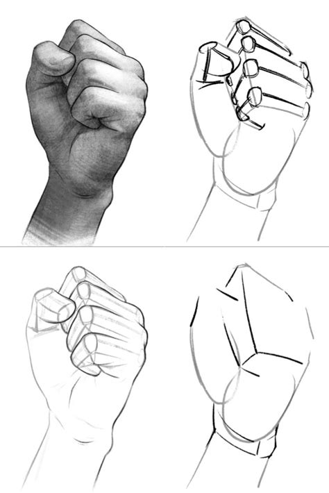 🤛 Lets Draw A Hand Clenched Into A Fist Hand Art Drawing Sketch Book Drawings
