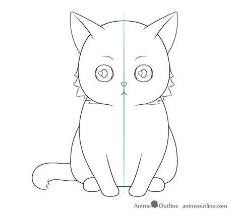 How To Draw An Anime Cat Step By Step Animeoutline