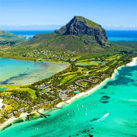 Aerial View Of Mauritius An Island Country In The Indian Ocean Off