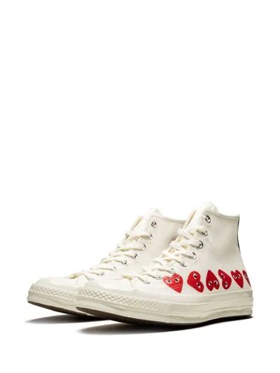 Converse Chuck 70 Hi Multi Hearts Sneakers In White Modesens