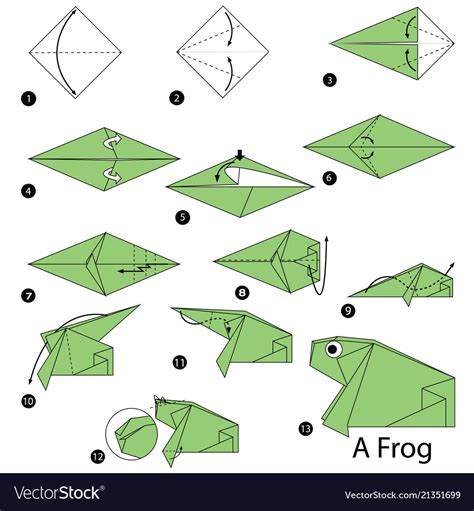 Origami Frog Vector