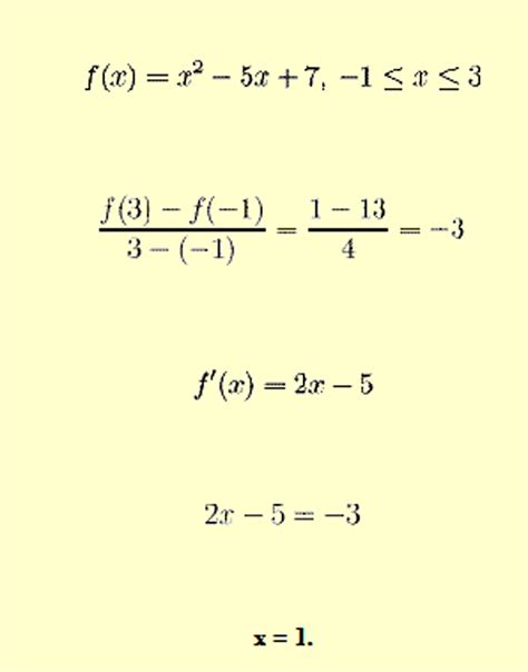 Maret School BC Calculus / The Mean Value Theorem and its geometric ...