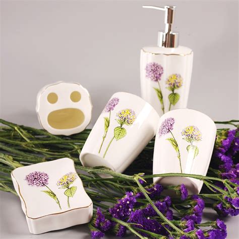 Dandelion Toiletries And Five Piece Set European Ceramic Tooth Set