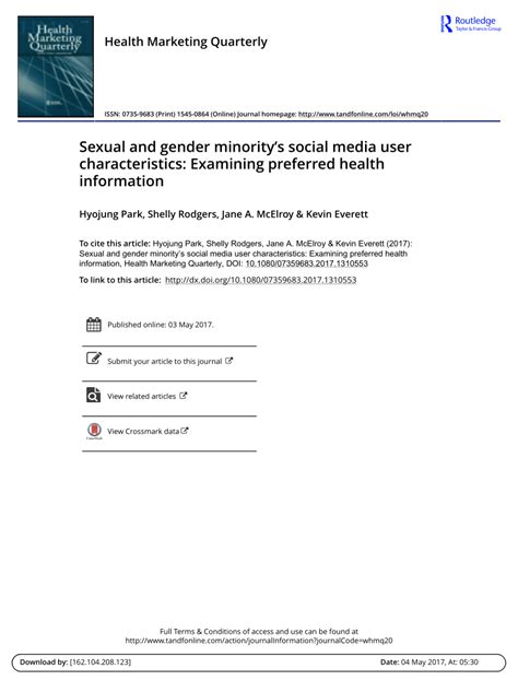 pdf sexual and gender minority s social media user characteristics examining preferred health