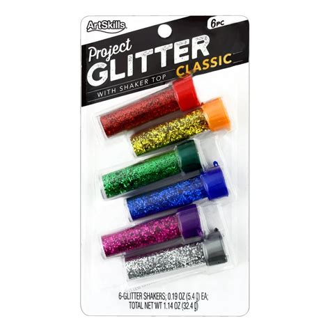 Artskills Ultra Fine Glitter Shakers 6 Bright Colors