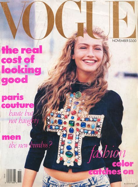 Cover Of Vogue Usa With Michaela Bercu November 1988 Id3646