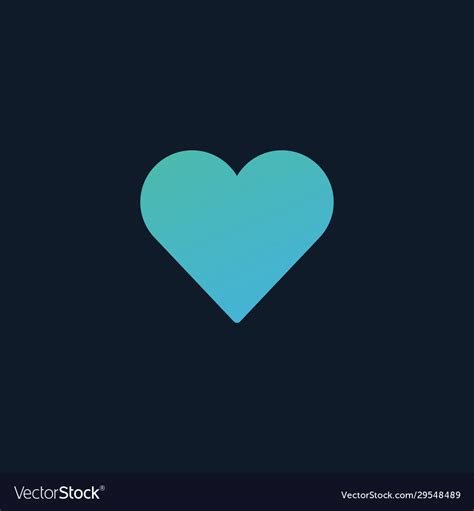Favorites Heart Isolated Minimal Flat Icon Icon Vector Image