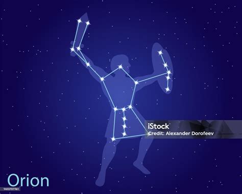 Vector Illustration Of The Constellation Orion Stock Illustration