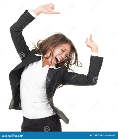 Successful Winner Dancing Of Joy Stock Photo Image Of Business