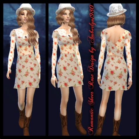 Sheer Romantic Rose Design At Amberlyn Designs Sims 4 Updates