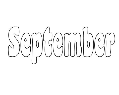 September Calendar Coloring Pages Coloring Pages