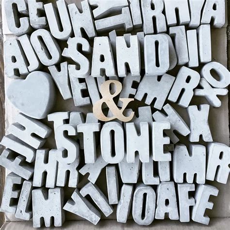 Concrete Silicone Mould Capital Letters Mold English Word Mold Thicken Version Customized