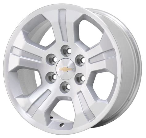 Chevrolet Silverado 1500 2014 2019 Machined Silver Factory Oem Wheel