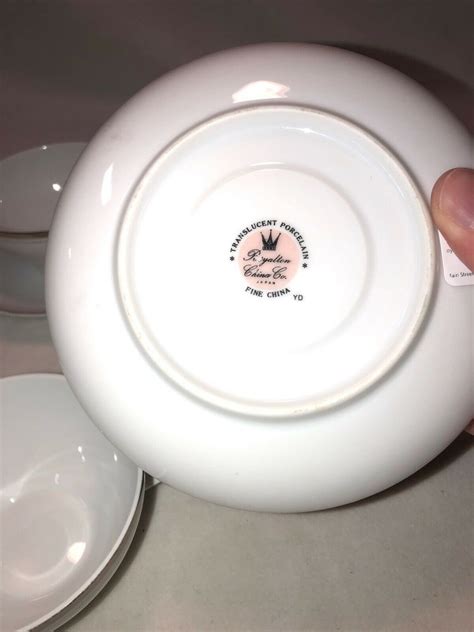 Royalton China Co Translucent Porcelain Golden Elegance 2 Cups Etsy