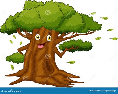 Tree Face Vector Or Color Illustration 160153566