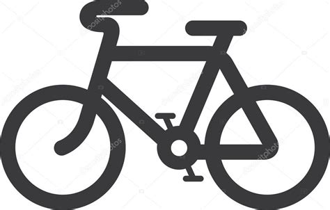Bike Silhouette Icon Vector Stencil Stock Illustration Download Image