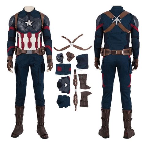 Captain America Costumes Avengers Endgame Steve Rogers Cosplay
