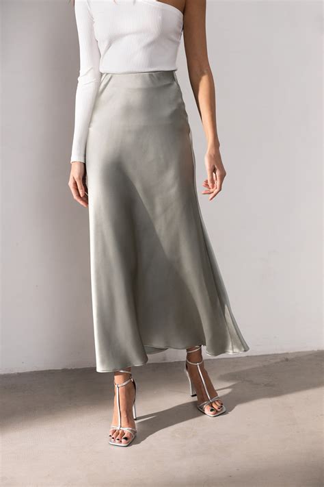 Silk Long Skirt Silk Maxi Skirt Silk Slip Skirt Custom Made Etsy