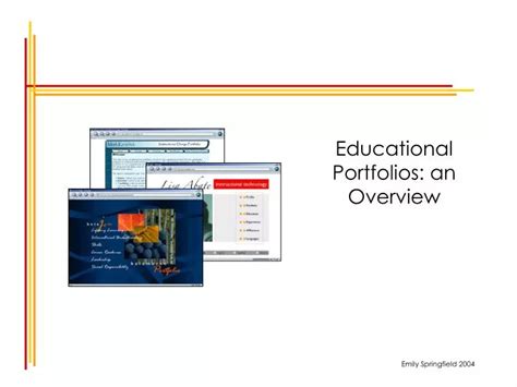 Ppt Educational Portfolios An Overview Powerpoint Presentation Free