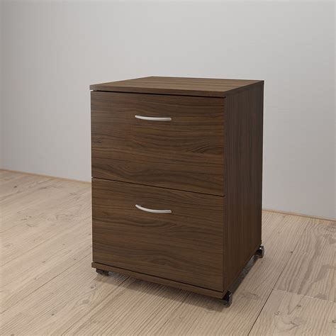 This small two drawer file cabinet is made up of metal. Nexera Essentials 2-Drawer Mobile Filing Cabinet, Walnut ...