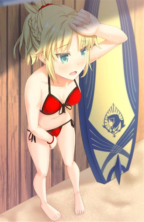 Pin By Zelan On Fateseries Mordred Swimsuit Rider Anime Fate Stay