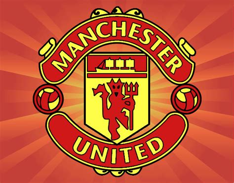 Dibujo de un escudo del manchester united para pintar, colorear o imprimir. Escudo Del Manchester United 2018