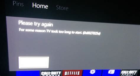 Xbox One For Some Reason Tv Took Too Long To Start 0x8027025a Error