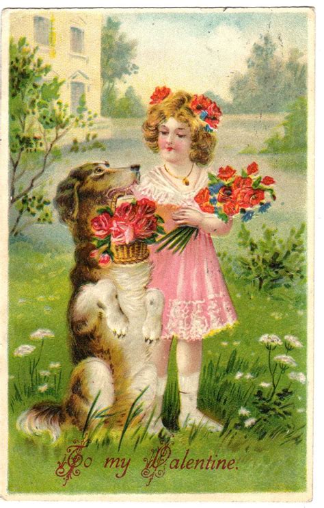 Victorian Valentines Postcard Victorian Valentines Vintage Valentine