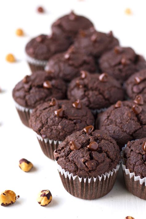 These Double Chocolate Hazelnut Muffins Are Vegan Gluten Free Oil