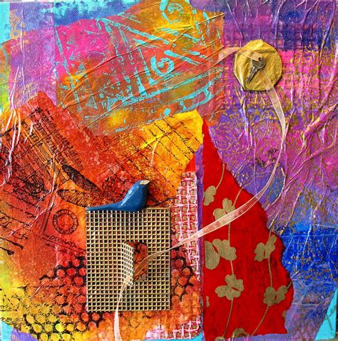 Collage Abstract 2 Mixed Media By Yvonne Feavearyear Pixels
