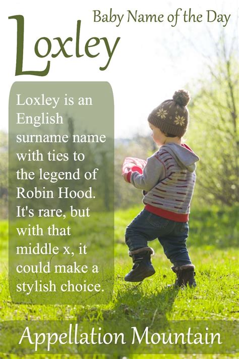 Loxley Baby Name Of The Day Cool Boy Names Baby Names
