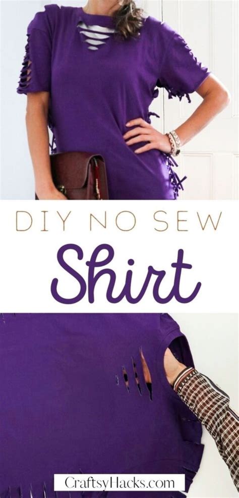 Diy No Sew Shirt Cut T Shirt Craftsy Hacks