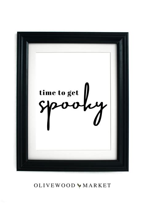 Time To Get Spooky Halloween Printable Wall Art Download Etsy