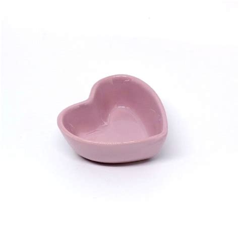Tigela Coração Mini Cerâmica Pintada à Mão Cozinha Rosa