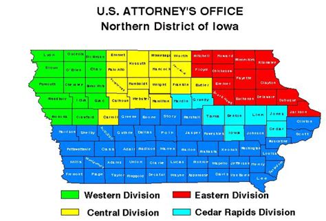 Northern District Of Iowa Map Usao Ndia Department Of Justice